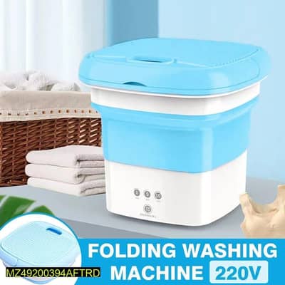 Portable foldable washing machine for small home