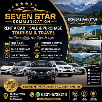 Rent A Car Islamabad | Self Drive & With Driver