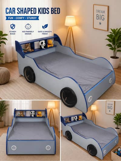 kidz batman style bed in grey colour with master moltyfoam mattress