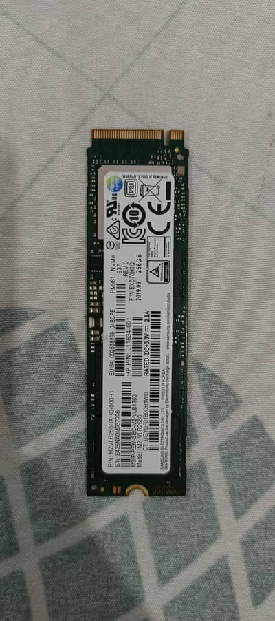 Samsung PM981 256GB NVMe M. 2 SSD - Original HP Pull