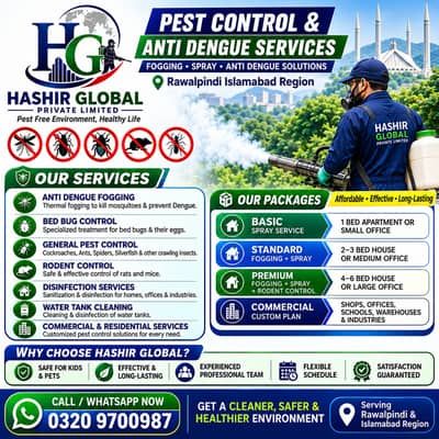 Pest Control & Anti-Dengue Services in Rawalpindi & Islamabad