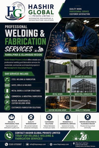 Professional Welding & Fabrication Services – Rawalpindi & Islamabad