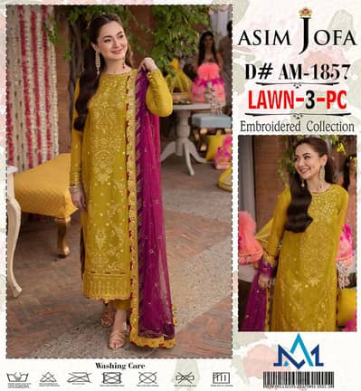 Unstitched Lawn Suit 3-Piece