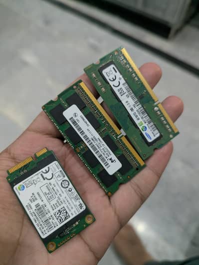 Original Laptop Parts - 4GB DDR3L RAMs (2) & Samsung 256GB mSATA SSD