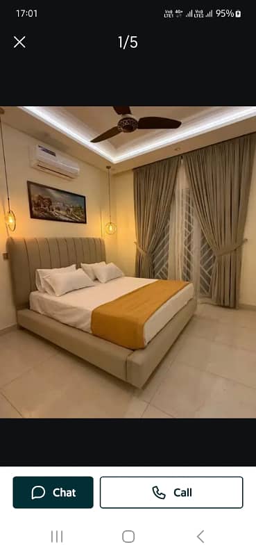 Par Day and short Time One and Two BeD Room appaertment Available Bahria Town Phase 4 and 6 Empire Heights 2 family apartment any time available