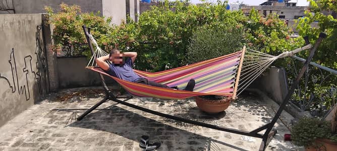 Hammock with custom metal stand - Interwood