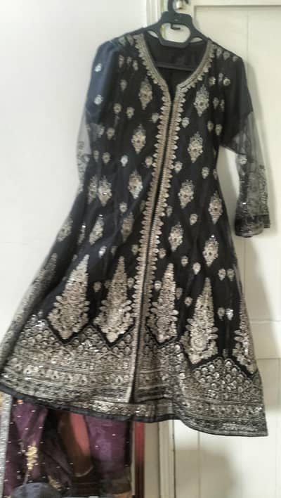 black embroiderd frock