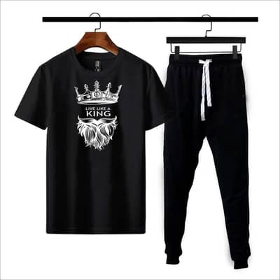 Premium Micro Men's Tracksuit King print Comfortable Sportswear