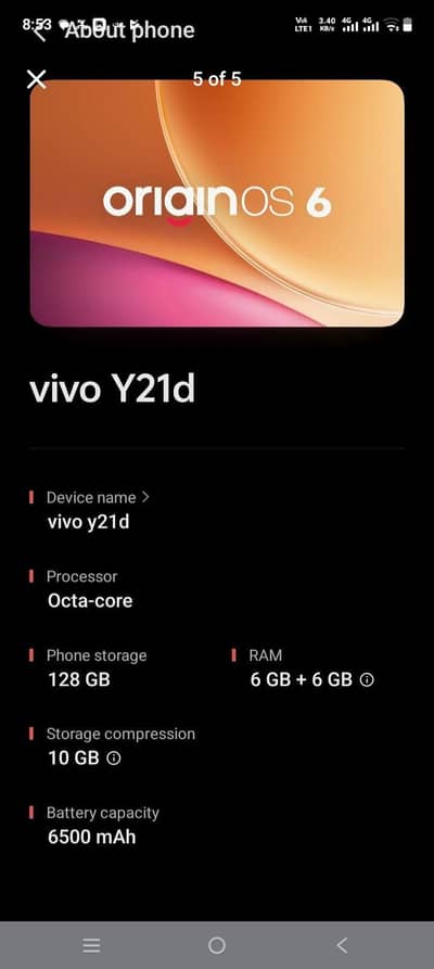 vivo y 21d