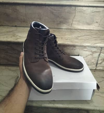 Brown High Top Casual Shoes