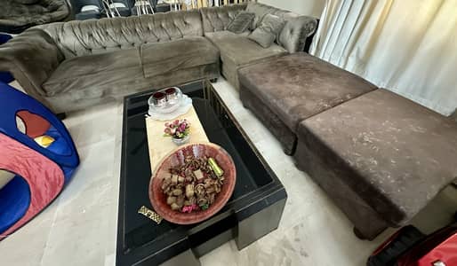L shaped sofa 12 seater center table