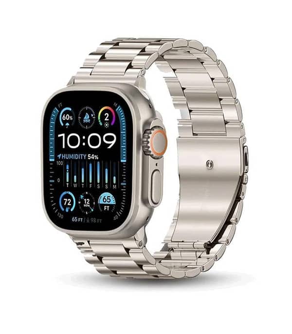 Ultra 3 Smartwatch 7-in-1 Set: Durable Stainless Steel Design, HD Display, Fitness Tracking & 7 Interchangeable Belts and chain walie