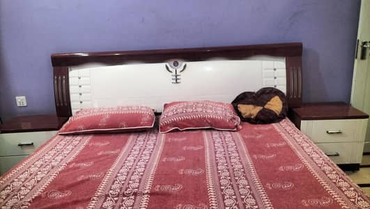 bed with mattress