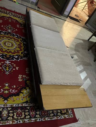 Urgent Sale Wooden Deewan / Settee with Molty Foam Cushions