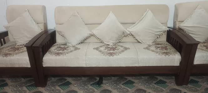 5 seater  solid wooden sofa set