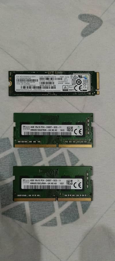 Laptop Upgrade Kit 256GB Samsung NVMe SSD Plus 8GB DDR4 SK Hynix RAM