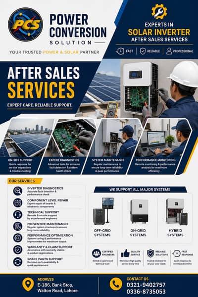 Solar Inverter After Sales Service | Repair & Maintenance | Lahore
