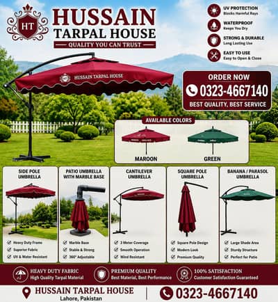 sidepole umbrella round and rectangular shape contact 03234667140