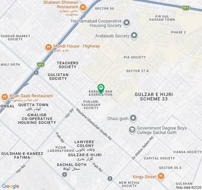 East Open Sector 25-A - Karachi Bar Association Cooperative Housing Society Residential Plot Sized 240 Square Yards For sale