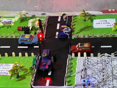 4 way traffic light system project