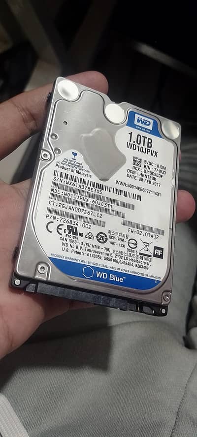 100% health WD Blue 1TB Hard Drive Laptop and external use