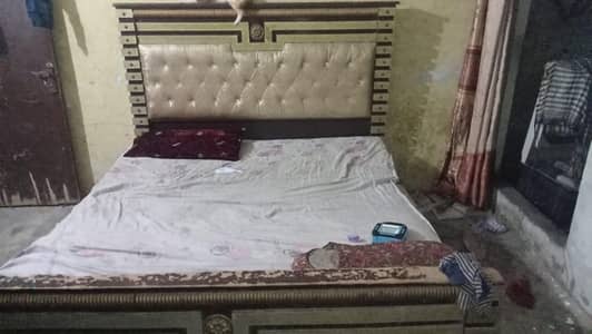 double size bed with mattress and drawers