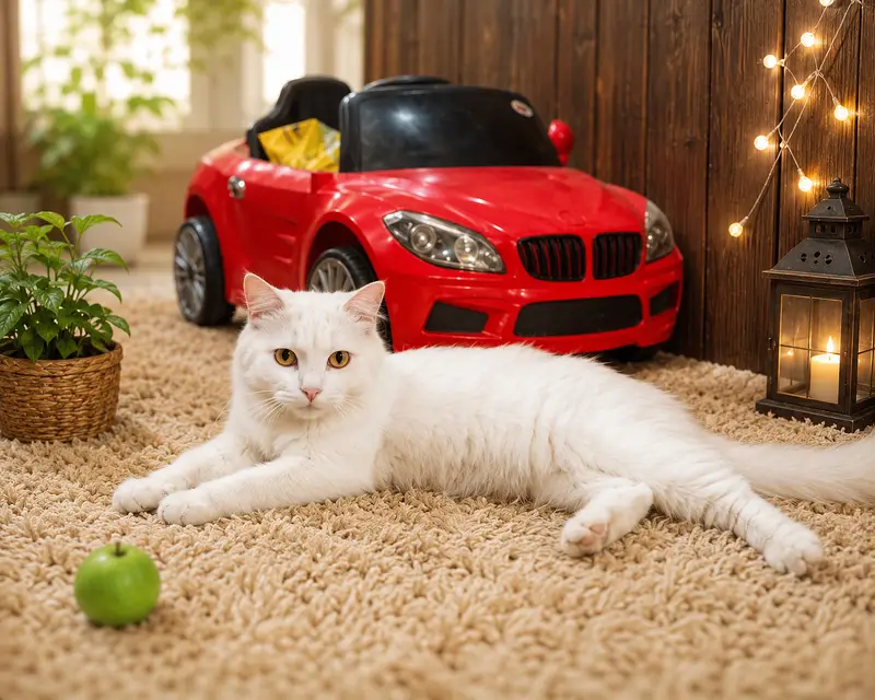 White Long-Hair Persian Mix Male Cat — photo 2