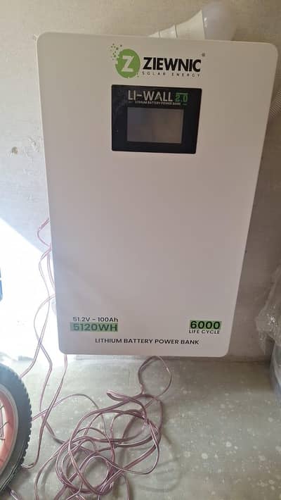 LI-WALL 2.0 Lithium Battery 5.12kWh – Like New – Only 136 Cycles