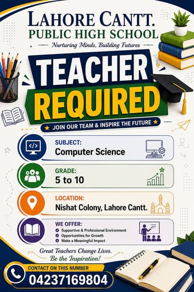 Teacher Required