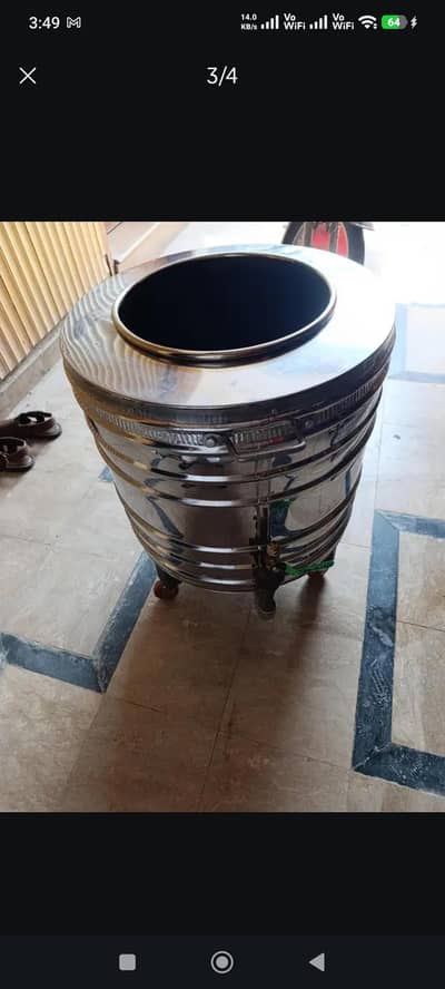 Gas Tandoor for Sale – Steel Body, Like New (Used Only 2 Times)