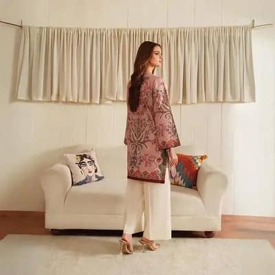 Elegant Women's Stitched Printed Suit - 2 Pcs
