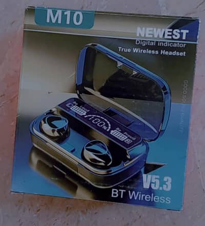 M10 TWS BlueeTooth Earbuds - LED Digital Display
