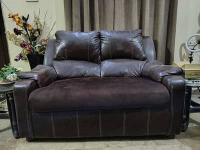 7 Seater Leather Cushion Sofa set
