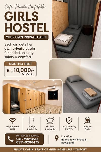 With Ac female hostel room sharing