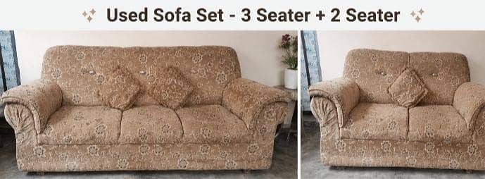 Beautiful 3+2 Seater Sofa Set – Neat & Good Condition