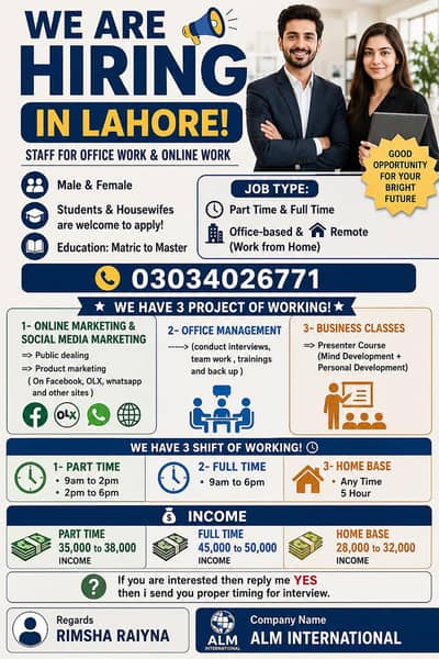 apply now for online and office work