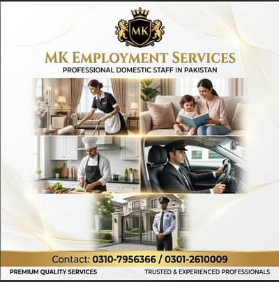 Maids / House Maids / cook / House chef / Baby Sitter maid available