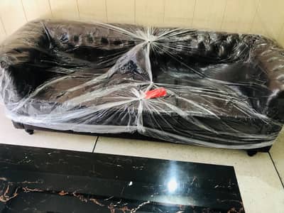 Sofa for sale office Chester field style 3+3 like brand new