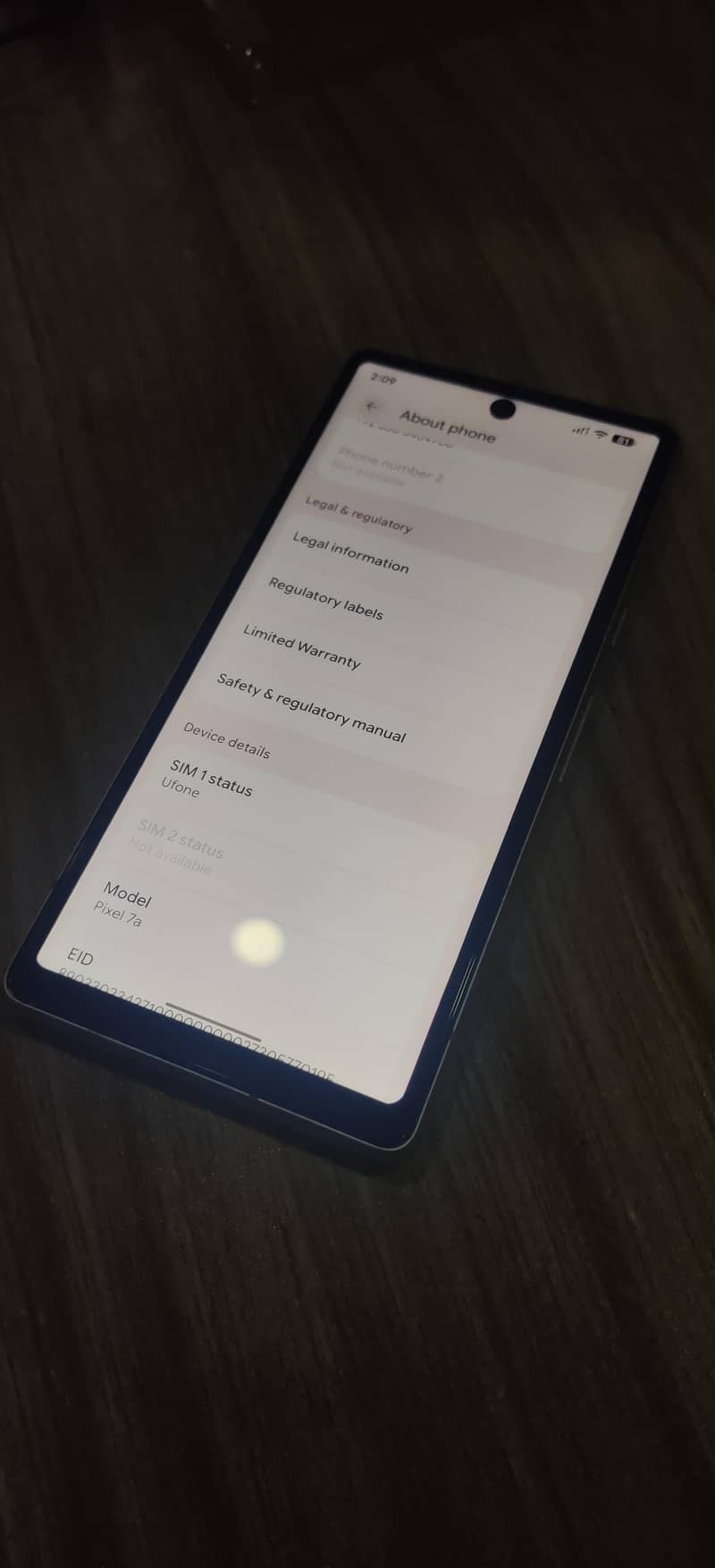 Google Pixel 7a 6