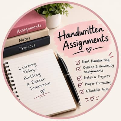 Hand written assignment work
