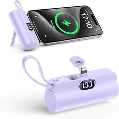 Portable LED Power Bank 5000mAh Dual Charge.