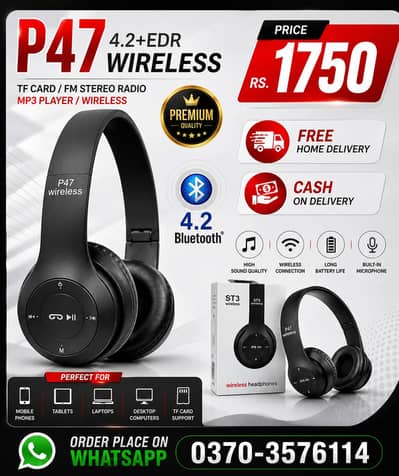 P47 Headphones wireless