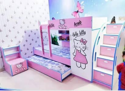 Bunk bed | Kid wooden bunker bed | Baby bed | Double bed | Triple bed