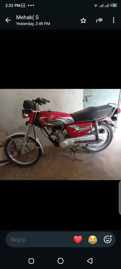 m apni honda cg 125 sale kara hun 2023 model all oky bike