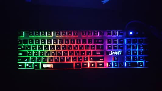 Used metal RGB wired gaming keyboard