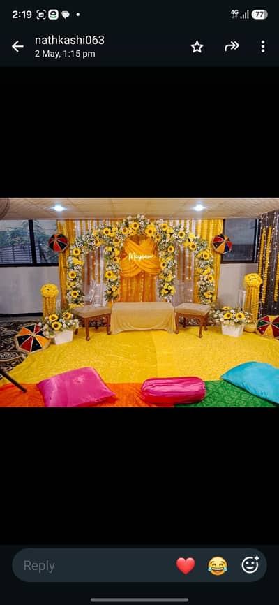 Mehndi Mayon Haldi Decoration | Flower Setup | Karachi