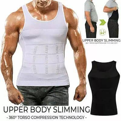 Slim N Lift Slimming Tummy Tucker Body Shaper Vest for Men Black,White