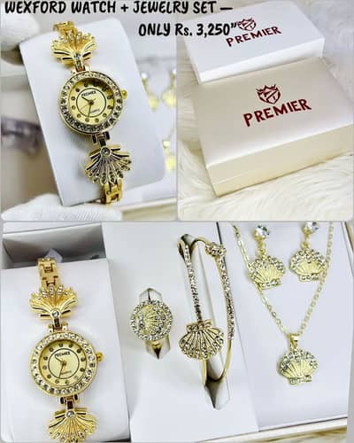 LADIES WATCH AND JWELLERY SET
