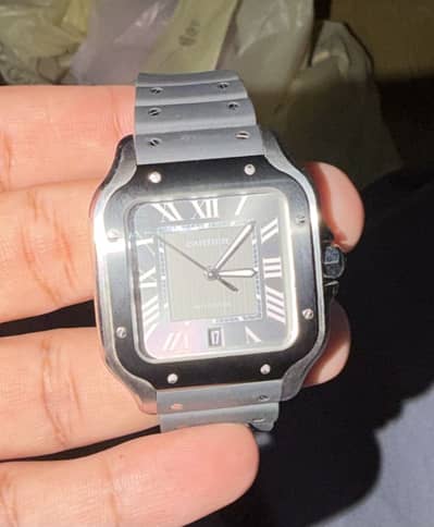 Original Cartier Santos 100 Automatic-Men’s Watch-Stainless Steal.