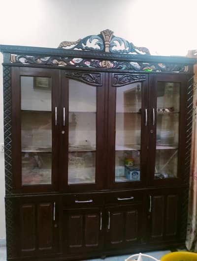 wooden showcase